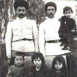 محمد رضا پهلوی و دو تن از خواهران در کودکی