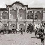 بانک شاهنشاهی در ضلع شمال شرقی میدان توپخانه در دوره ناصرالدین شاه قاجار
