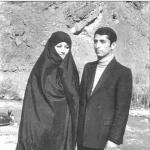 تصویری از شهید لبافی‌نژاد به همراه همسرش