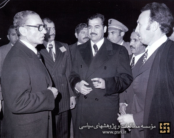 شاه ، صدام و بومدین رئیس جمهور الجزایر در حاشیه انعقاد پیمان الجزیره