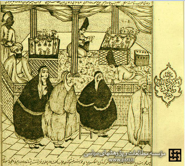 حجاب زنان در نقاشی های دوره قاجاری