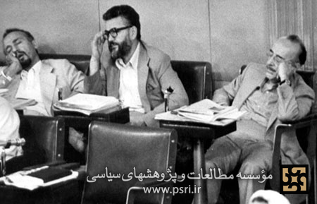 صدر حاج سید جوادی،ابراهیم یزدی و هاشم صباغیان در مجلس