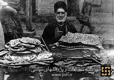 فروش نان سنگک و تافتان در تهران قدیم