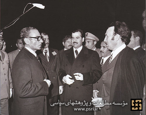 شاه و صدام و بومدین رئیس جمهور الجزایر در الجزیره اسفند 1353