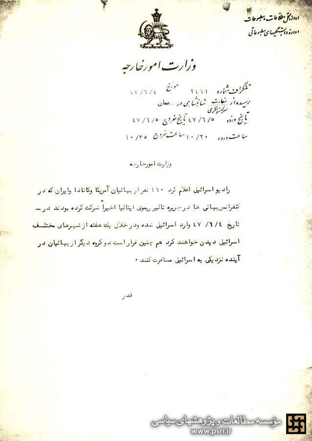 سفر بهاییان به اسرائیل