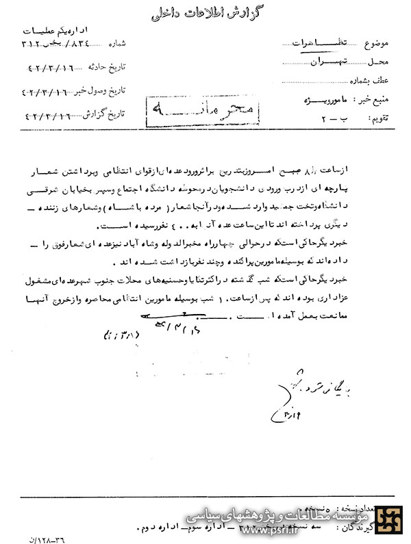 تظاهرات دانشجویان علیه شاه در سال 1342