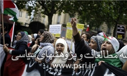 تظاهرات‌ ۱۰ هزار نفری در پاریس در حمایت از فلسطینی‌ها/ درگیری پلیس با معترضان  