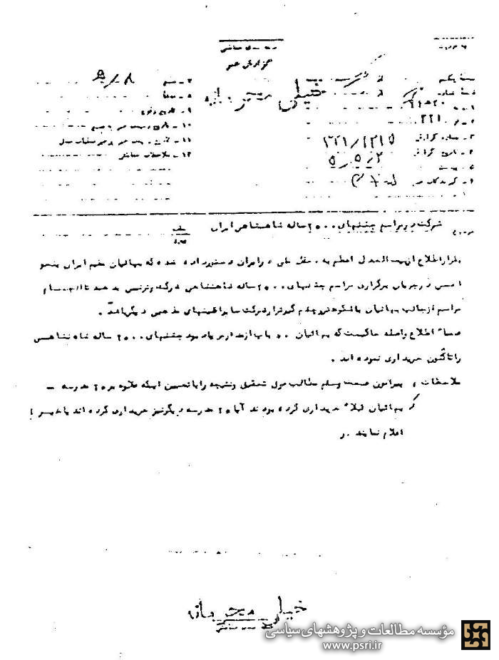 محوریت بهائیان در جشن‌های ۲۵۰۰ ساله
