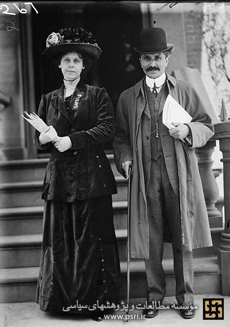 میرزاعلی قلی خان سفیر ایران در آمریکا و همسرش - 1911
