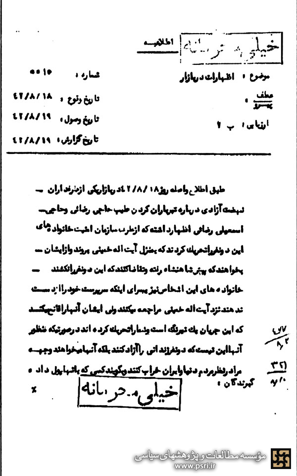 اظهارات بازاریان